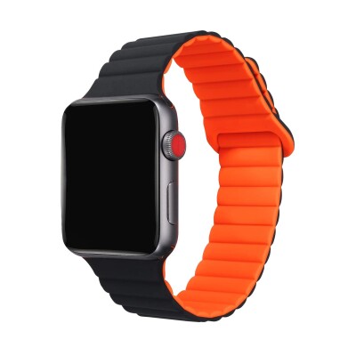 CELLY Λουράκι για Apple Watch 42/44/45MM Μαύρο - Πορτοκαλί